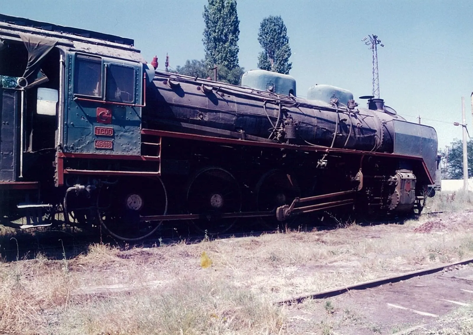 Sefere hazırlanan buharlı lokomotif